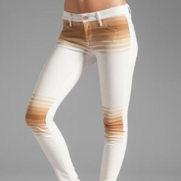 Women's Mother The Looker Love On The Line White Pants Sz 26 x 29 - Picture 1 of 8
